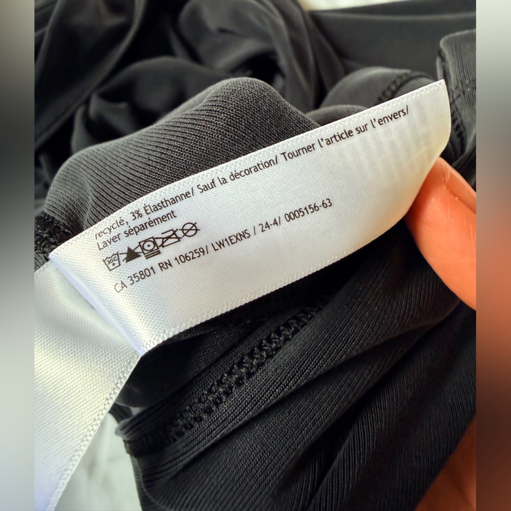 Lululemon Drapey Softstreme Long-Sleeve Black Maxi Dress Medium - Picture 8 of 11